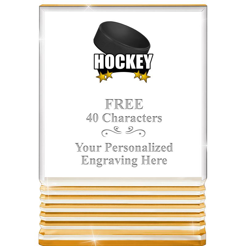 3.5"x5"GOLD ROCKWELL ACRYLIC