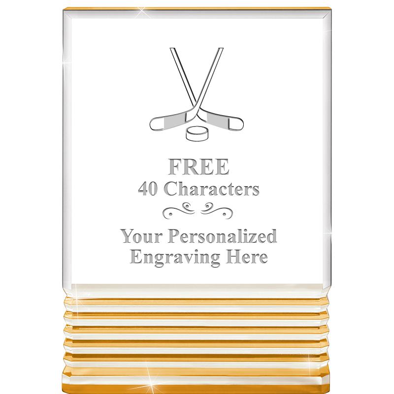 3.5"x5"GOLD ROCKWELL ACRYLIC