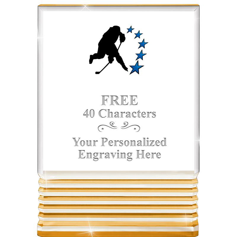 3.5"x5"GOLD ROCKWELL ACRYLIC