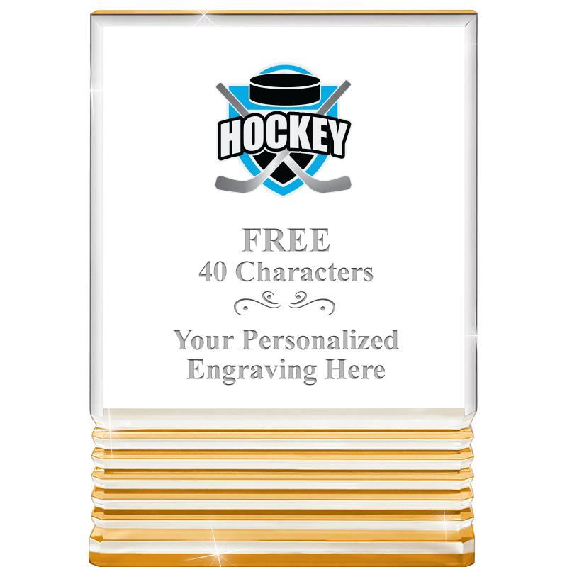 3.5"x5"GOLD ROCKWELL ACRYLIC