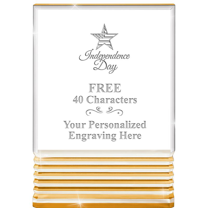 3.5"x5"GOLD ROCKWELL ACRYLIC