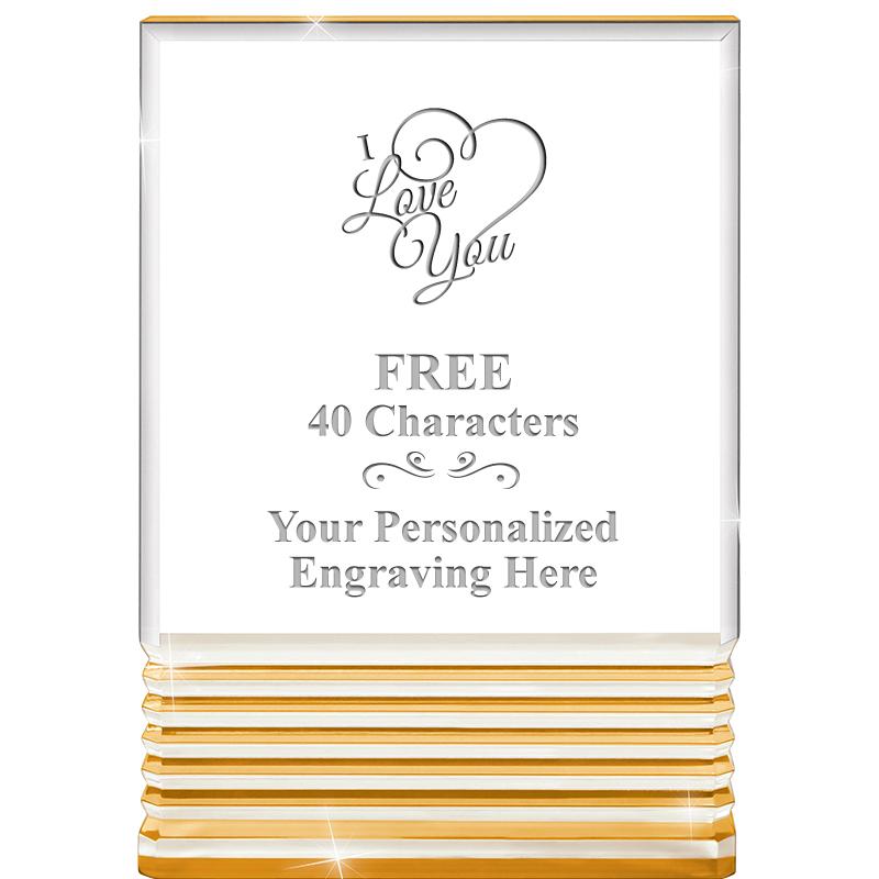 3.5"x5"GOLD ROCKWELL ACRYLIC