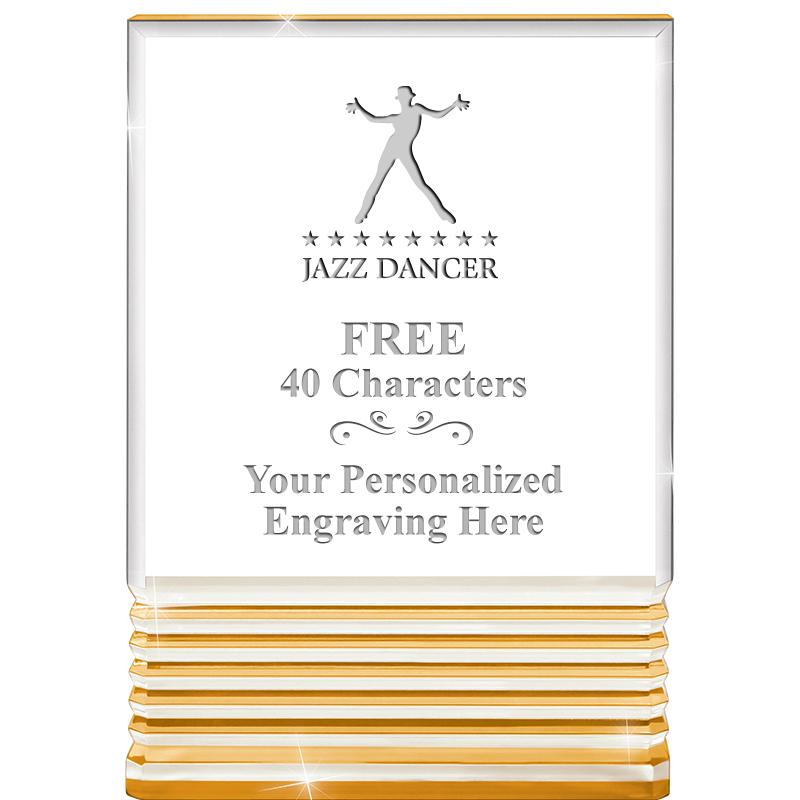 3.5"x5"GOLD ROCKWELL ACRYLIC