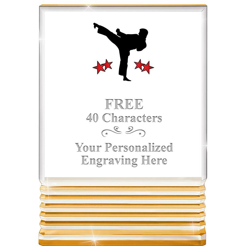 3.5"x5"GOLD ROCKWELL ACRYLIC