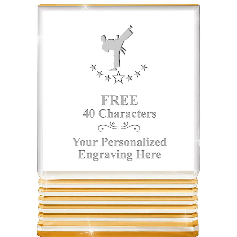 3.5"x5"GOLD ROCKWELL ACRYLIC