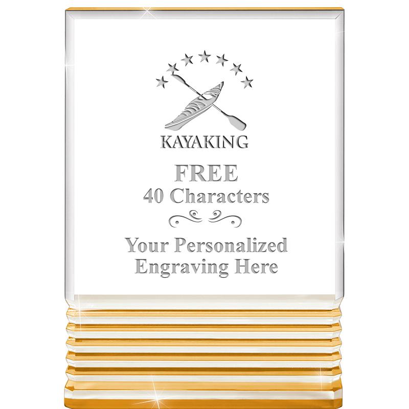 3.5"x5"GOLD ROCKWELL ACRYLIC