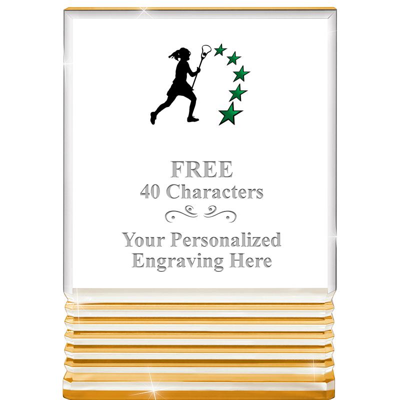 3.5"x5"GOLD ROCKWELL ACRYLIC