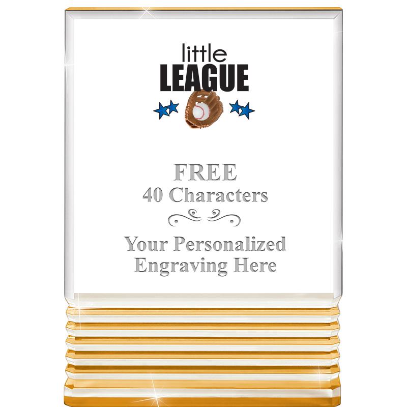 3.5"x5"GOLD ROCKWELL ACRYLIC