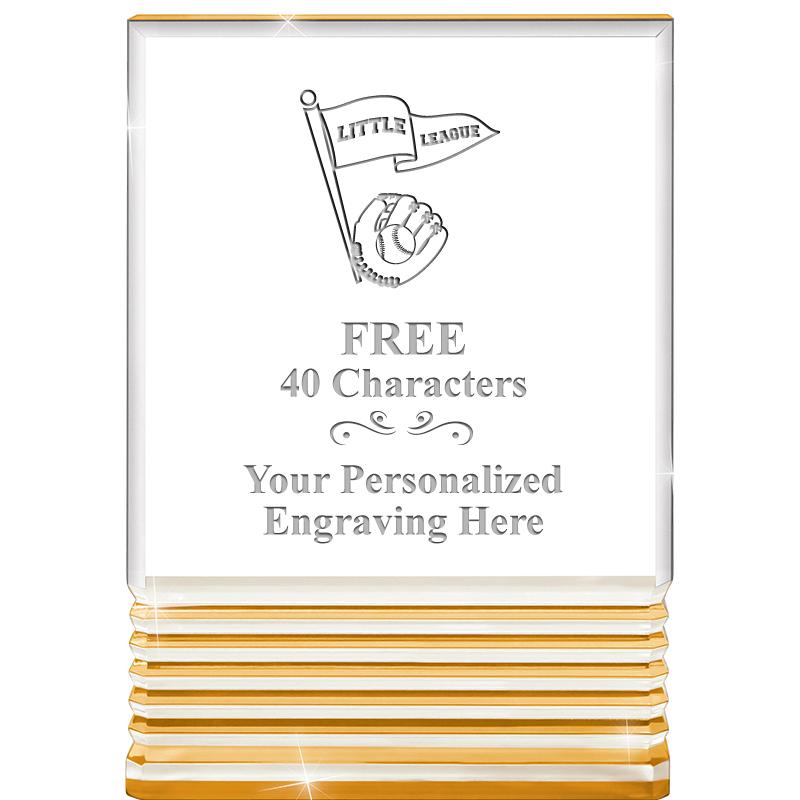 3.5"x5"GOLD ROCKWELL ACRYLIC