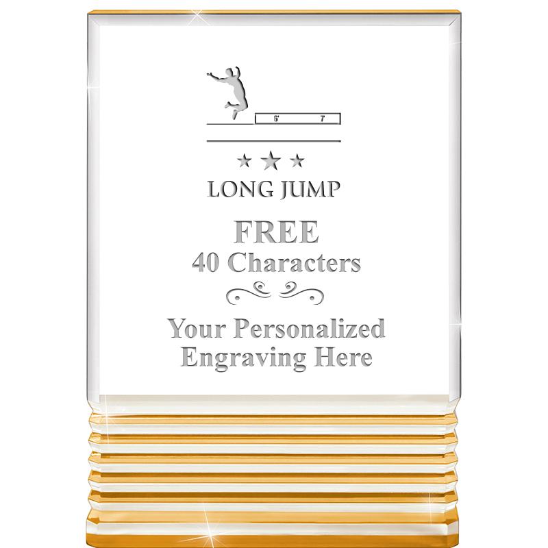 3.5"x5"GOLD ROCKWELL ACRYLIC