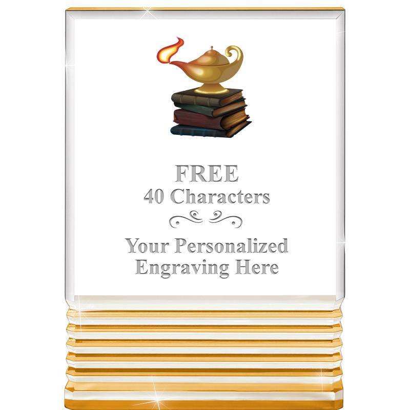 3.5"x5"GOLD ROCKWELL ACRYLIC