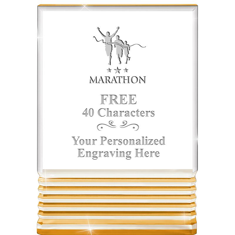 3.5"x5"GOLD ROCKWELL ACRYLIC