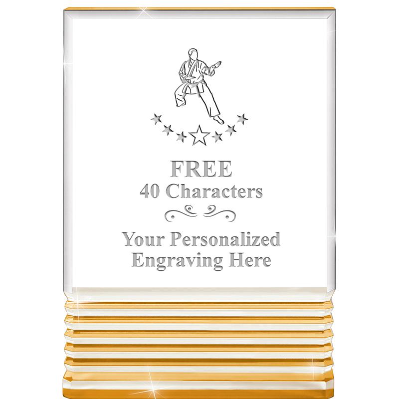 3.5"x5"GOLD ROCKWELL ACRYLIC