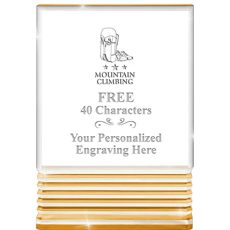 3.5"x5"GOLD ROCKWELL ACRYLIC