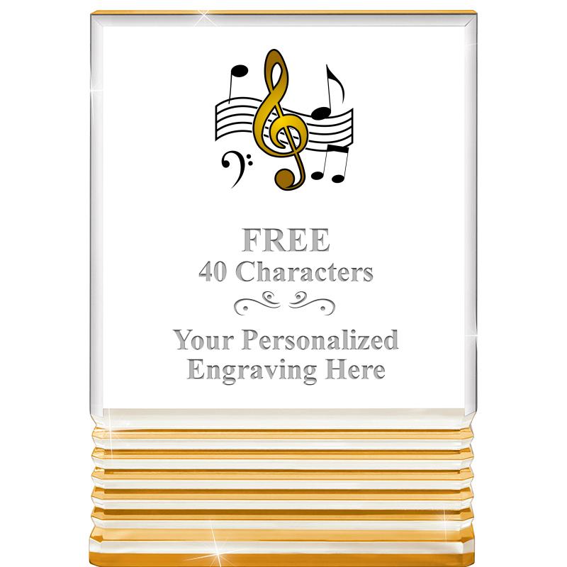 3.5"x5"GOLD ROCKWELL ACRYLIC