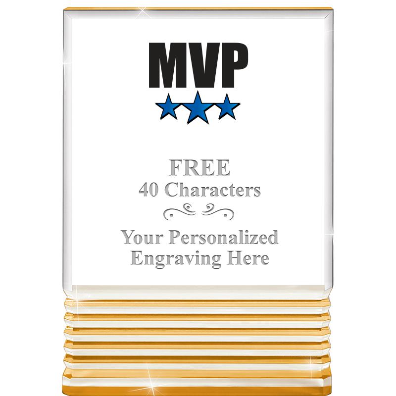 3.5"x5"GOLD ROCKWELL ACRYLIC