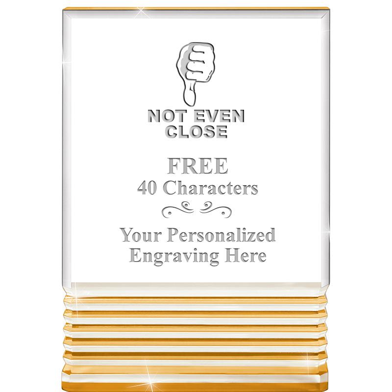 3.5"x5"GOLD ROCKWELL ACRYLIC