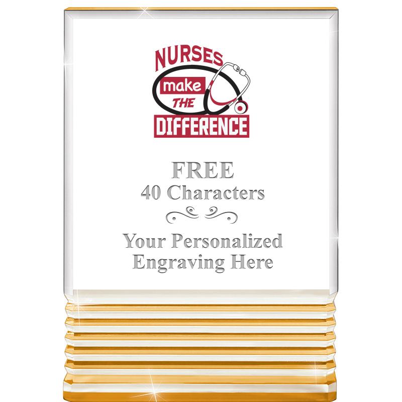 3.5"x5"GOLD ROCKWELL ACRYLIC