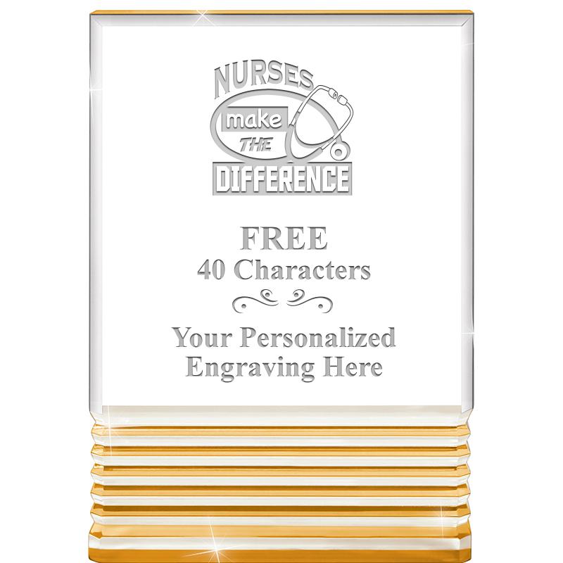 3.5"x5"GOLD ROCKWELL ACRYLIC