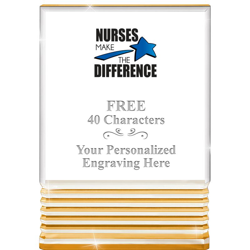 3.5"x5"GOLD ROCKWELL ACRYLIC