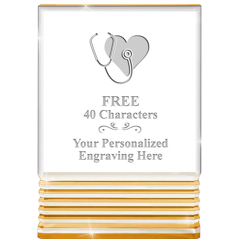 3.5"x5"GOLD ROCKWELL ACRYLIC