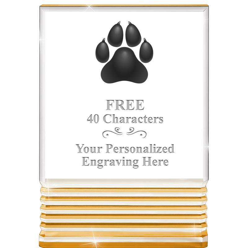 3.5"x5"GOLD ROCKWELL ACRYLIC