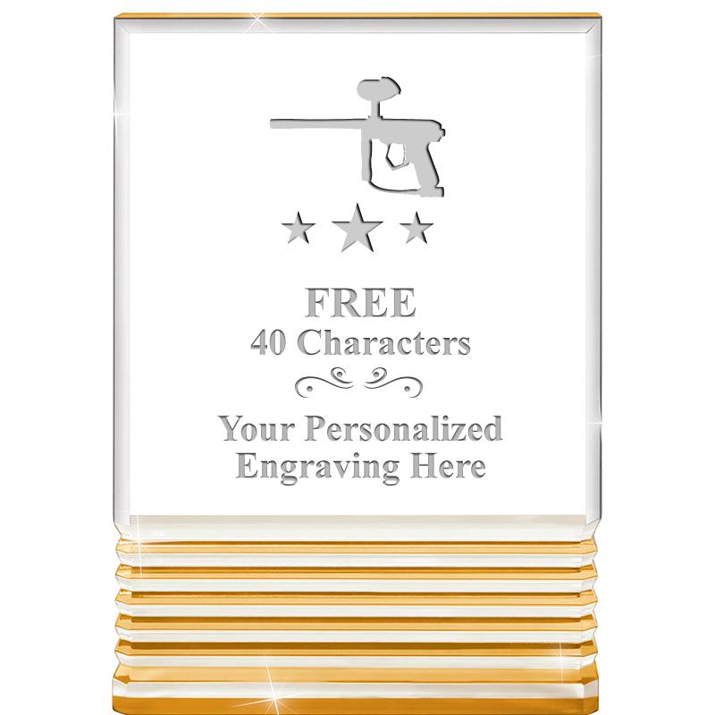 3.5"x5"GOLD ROCKWELL ACRYLIC