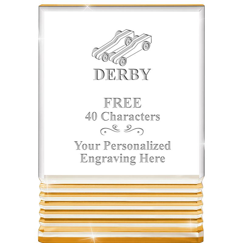 3.5"x5"GOLD ROCKWELL ACRYLIC