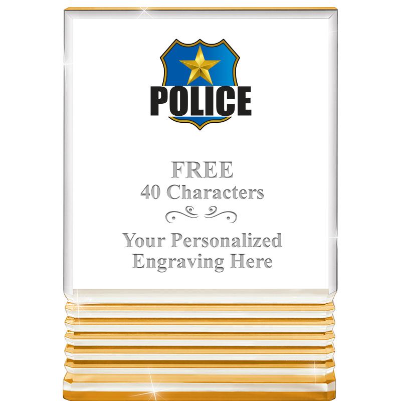 3.5"x5"GOLD ROCKWELL ACRYLIC