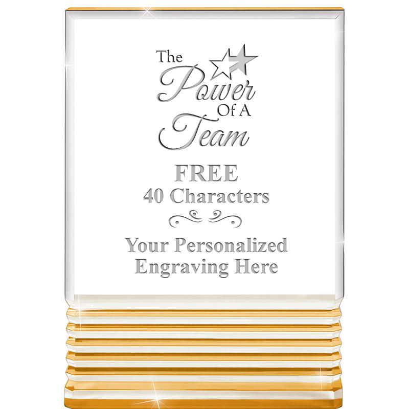 3.5"x5"GOLD ROCKWELL ACRYLIC