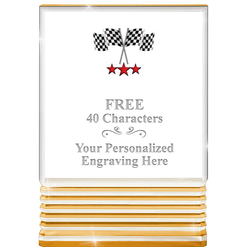 3.5"x5"GOLD ROCKWELL ACRYLIC