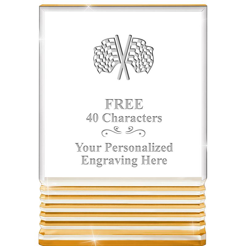 3.5"x5"GOLD ROCKWELL ACRYLIC