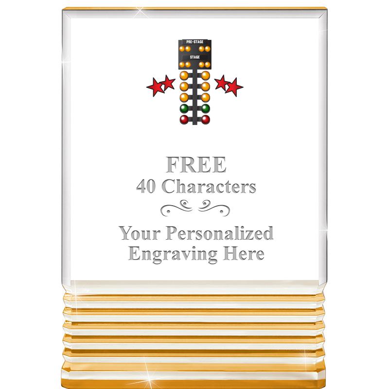 3.5"x5"GOLD ROCKWELL ACRYLIC