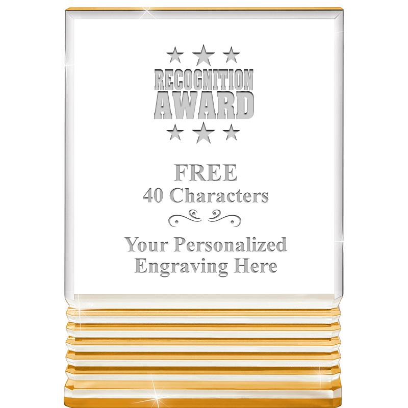 3.5"x5"GOLD ROCKWELL ACRYLIC