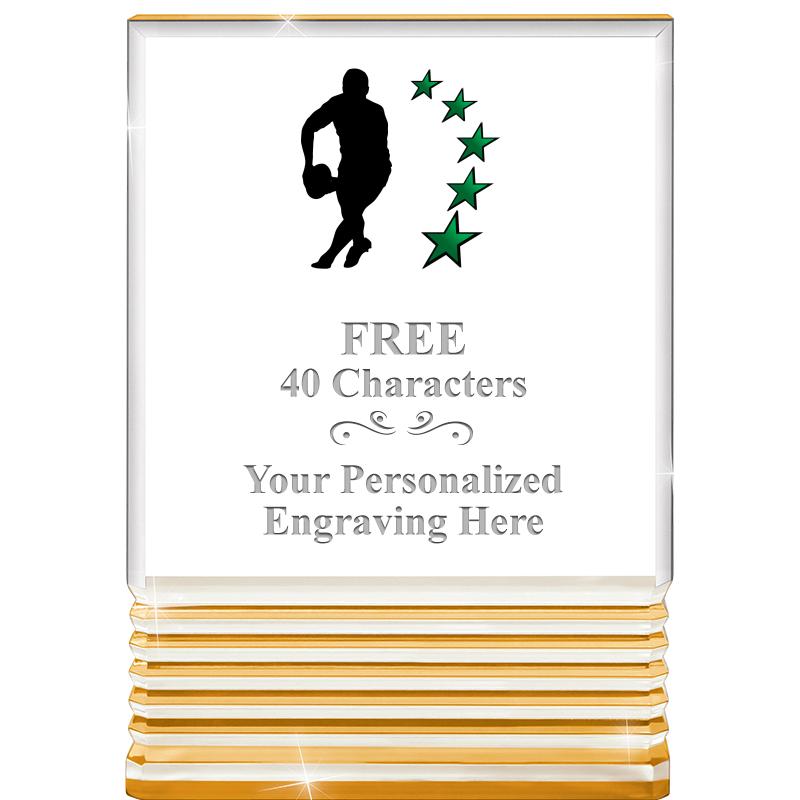 3.5"x5"GOLD ROCKWELL ACRYLIC