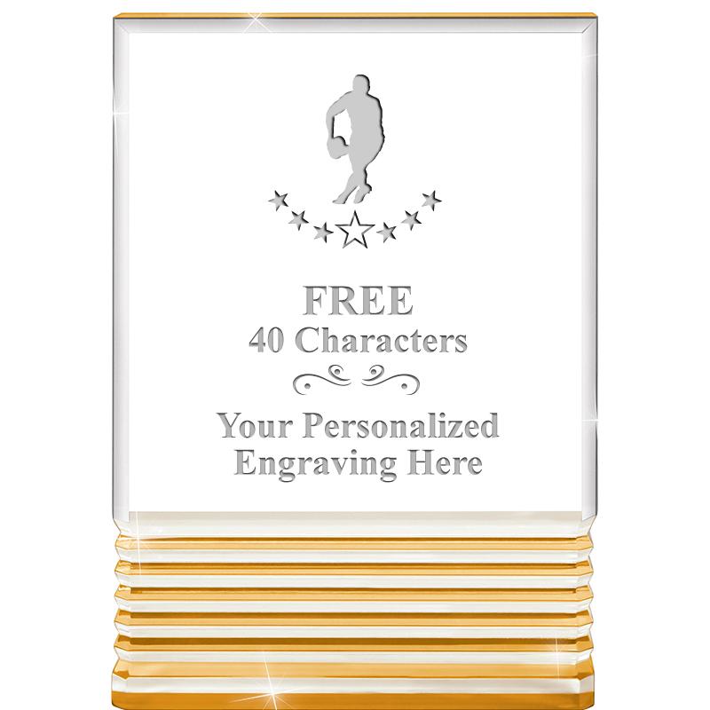 3.5"x5"GOLD ROCKWELL ACRYLIC