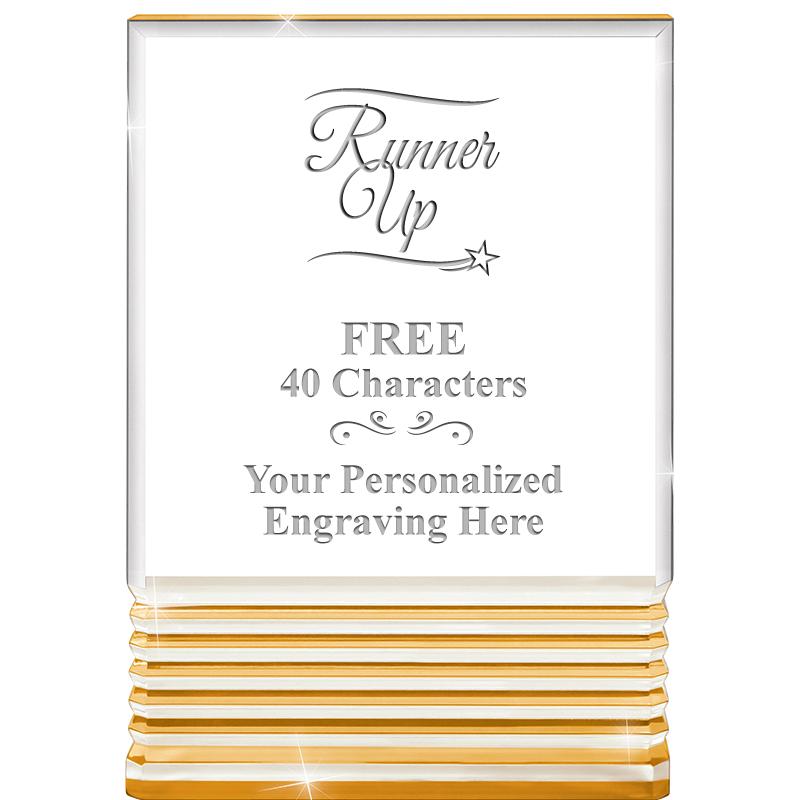 3.5"x5"GOLD ROCKWELL ACRYLIC