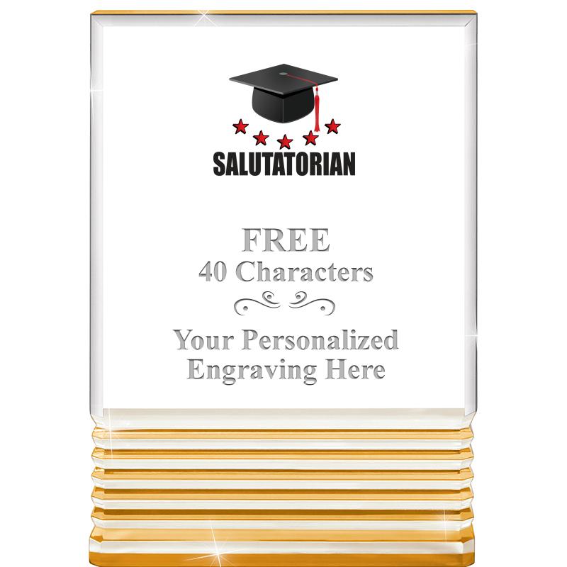 3.5"x5"GOLD ROCKWELL ACRYLIC