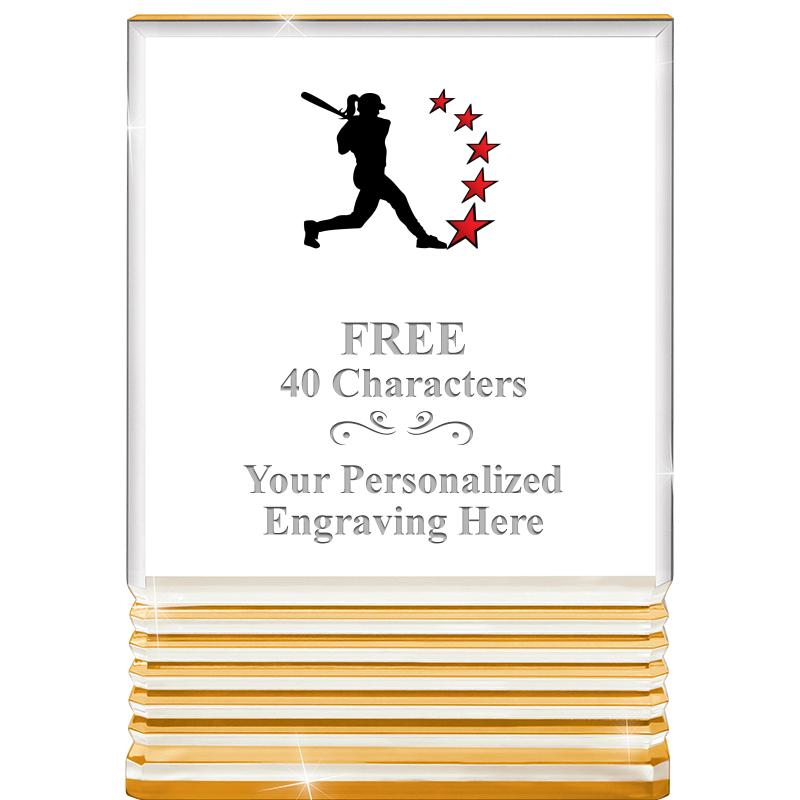 3.5"x5"GOLD ROCKWELL ACRYLIC