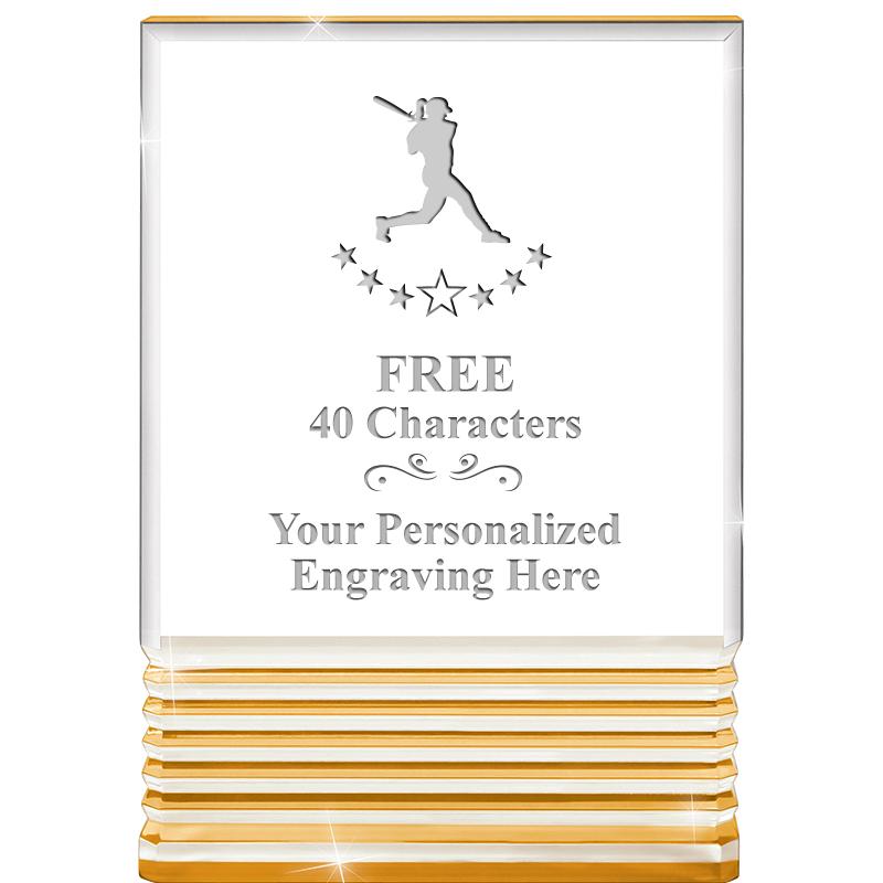 3.5"x5"GOLD ROCKWELL ACRYLIC