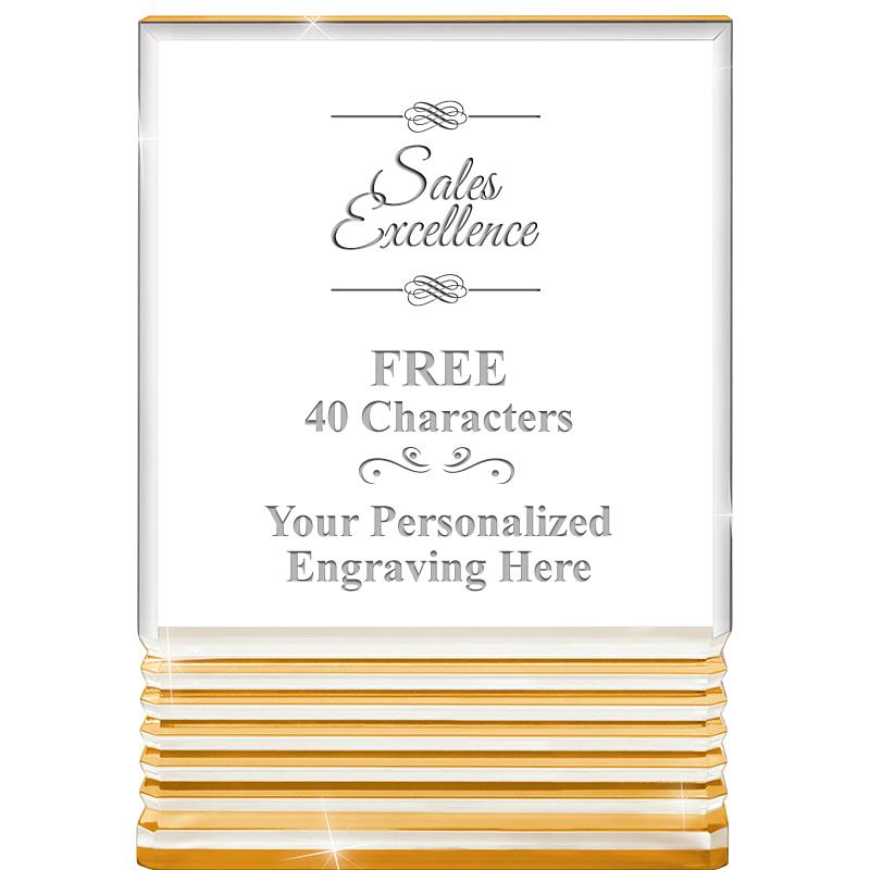 3.5"x5"GOLD ROCKWELL ACRYLIC