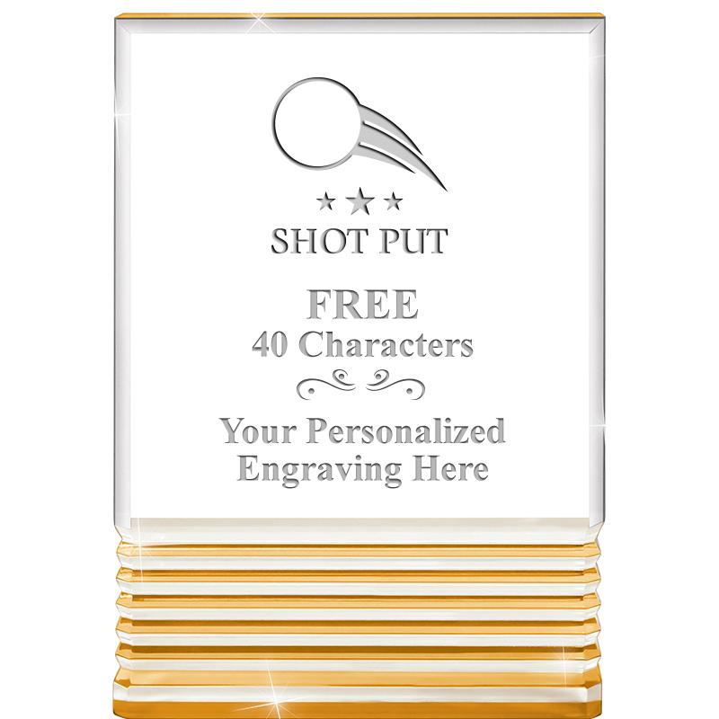 3.5"x5"GOLD ROCKWELL ACRYLIC