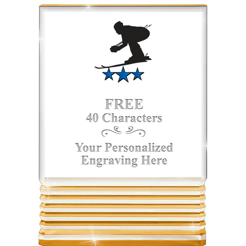 3.5"x5"GOLD ROCKWELL ACRYLIC