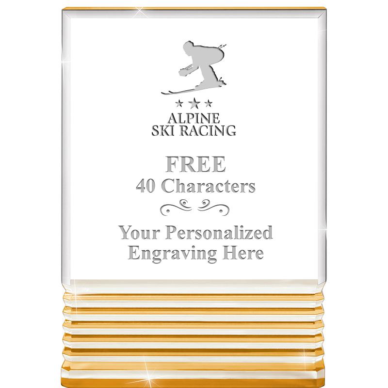 3.5"x5"GOLD ROCKWELL ACRYLIC