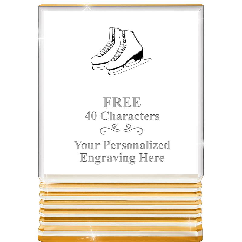 3.5"x5"GOLD ROCKWELL ACRYLIC