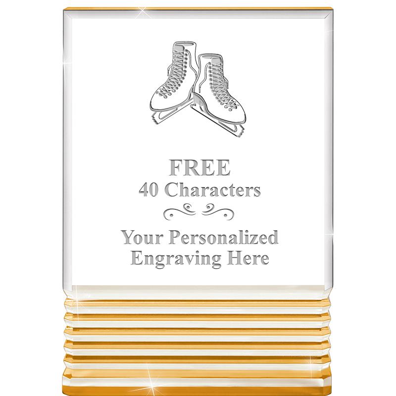 3.5"x5"GOLD ROCKWELL ACRYLIC