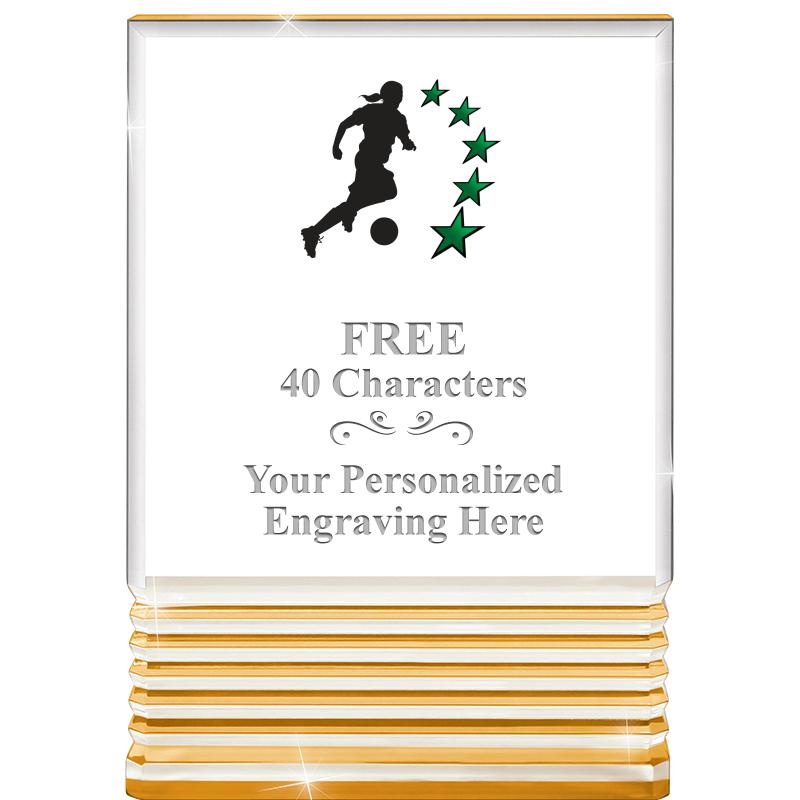 3.5"x5"GOLD ROCKWELL ACRYLIC