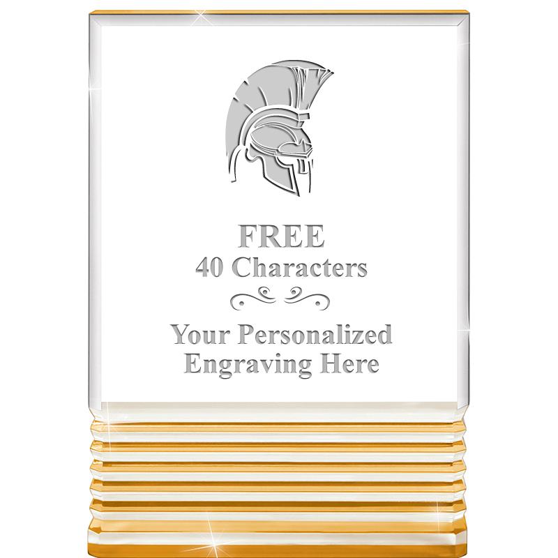 3.5"x5"GOLD ROCKWELL ACRYLIC