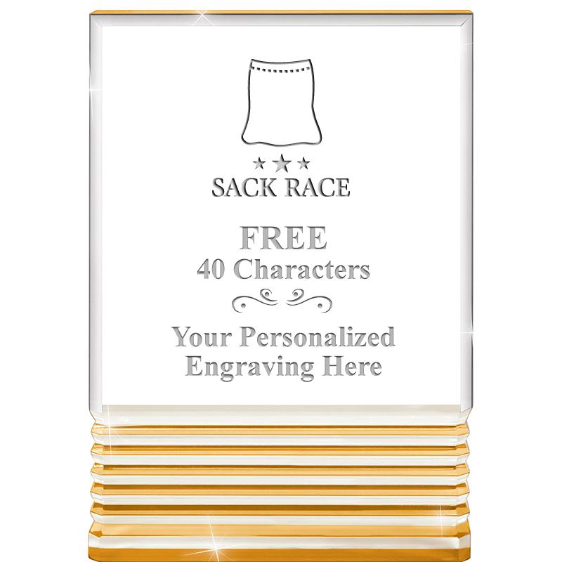 3.5"x5"GOLD ROCKWELL ACRYLIC