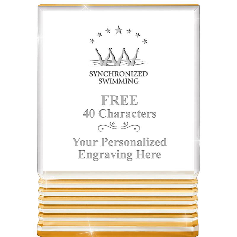 3.5"x5"GOLD ROCKWELL ACRYLIC